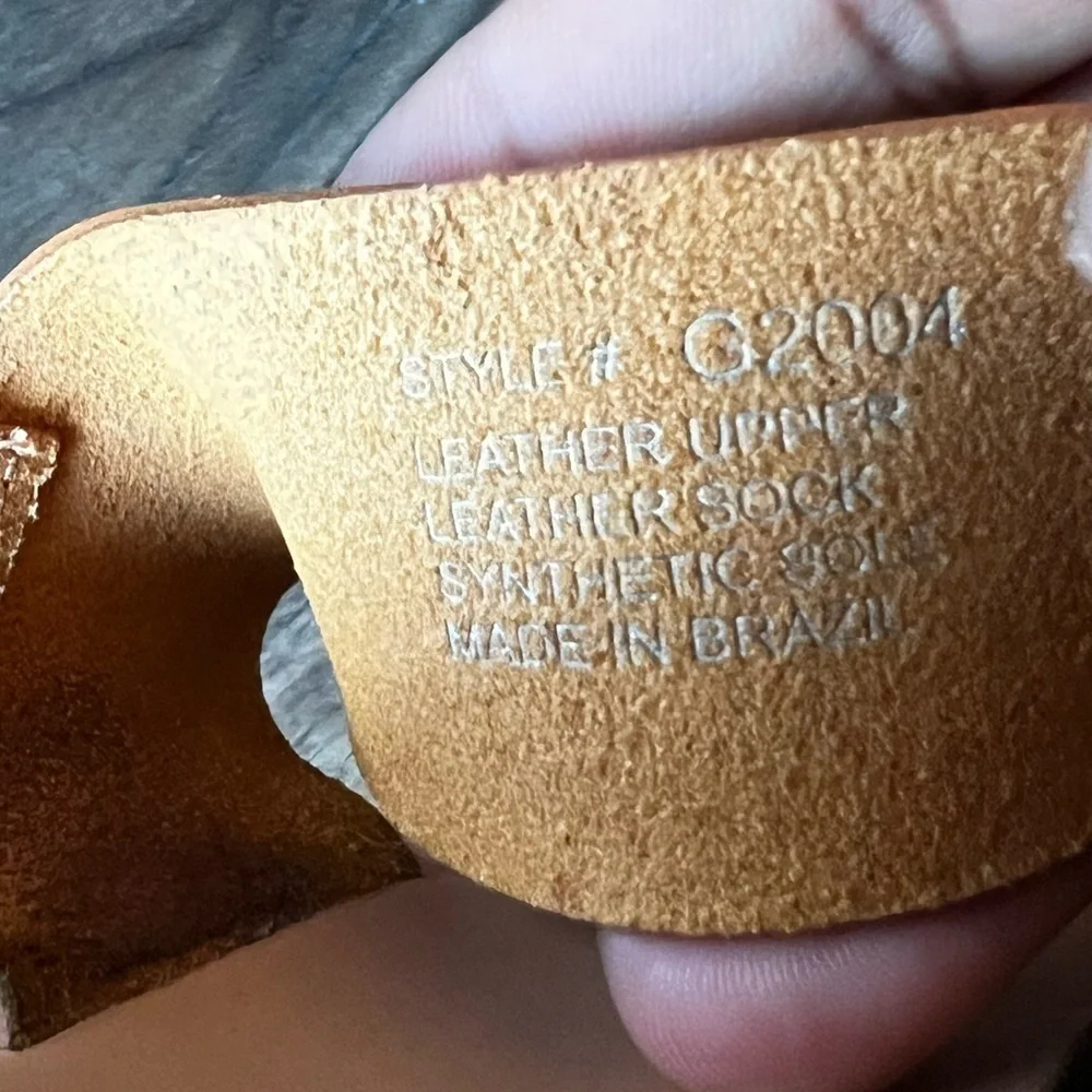Madewell The Boardwalk Tan Camel Boho Leather Open Toe Ankle Strap 9.5 Sandal